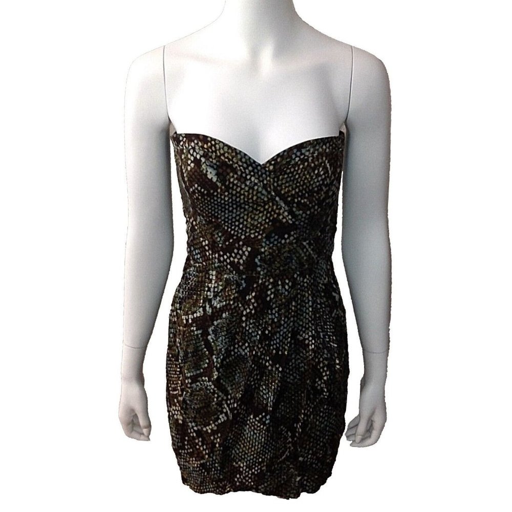 American Rag Strapless Tube Dress Size M Medium Womens Strapless Party Snakeskin